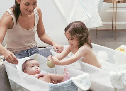 Stokke Flexi Bath X-Large Bath & Flexi Newborn Support Bundle - Sandy Beige