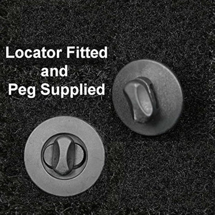 (Q308:CT65) 4 Piece Toyota (2014-2018) Aygo Vehicle Specific Car Mat Set Grey Carpet Red Trim