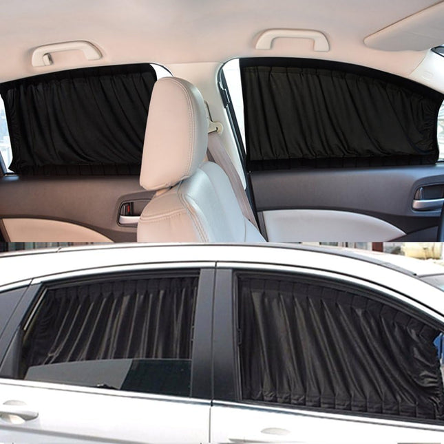 Car Side Window Sunshades 2PCS Auto Privacy Curtains UV Protection Shades
