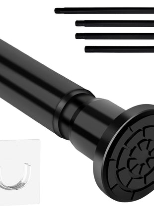 1 Piece Shower Rod Without Drill Stainless Steel Curtain Rod Holder Extendable Curtain Rod, 71-165cm Multifunction Clamping Curtain Rods Extendable
