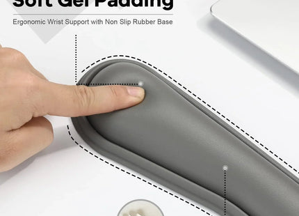 Office Desk Protector 80x40cm Truffle Grey Faux Leather for Keyboard and Mouse