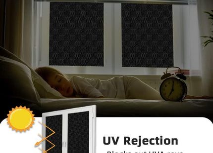 Window Privacy Film Non Adhesive Blackout Frosted Anti UV 90x300cm Qualsen
