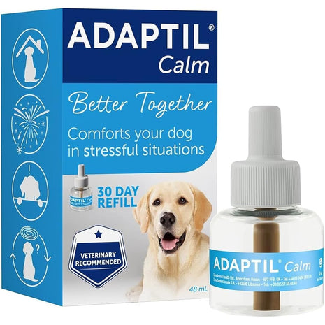 30 Day Refill For Adaptil Calm Home Diffuser For Dogs | 1 Refill For Adaptil Dog Calming Plug In Pheromone Diffuser To Help Reduce Anxiety And Stress In Pet Dogs | Diffuser Helps Dogs Stay Calmer