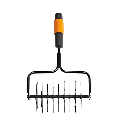 "Fiskars Lawn Spiker, Tool Head Compatible with All QuikFit Handles, Width: 17 cm, steel, Black/Orange, 1000689"