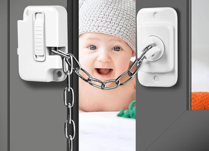 Child Window Locks Adjustable Restrictor for Windows and Doors White 2 Pack PET