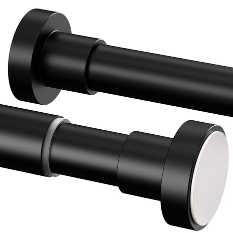1 x Shower Curtain Rod No Drilling, Telescopic Rod Curtain Rod No Drilling for Bathrooms & Balconies (85-265cm, ?32mm, Black)