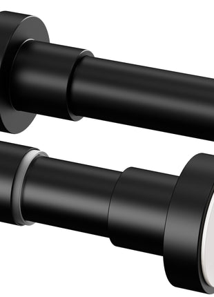 1 x Tension Rods for Curtains, 3m Long & Sturdy, with Shower Curtain Rod No Drilling Curtain Rod No Drilling for Bathroom (190-410cm, ?32mm, Black)