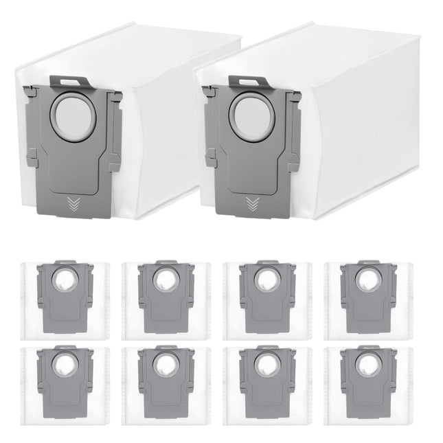 10 Pack Dust Bags Compatible with Roborock Qrevo Pro, Qrevo MaxV, Qrevo S, Qrevo Master, S8 Max Ultra Robot Vacuum Cleaner, 3L Capacity Replacement