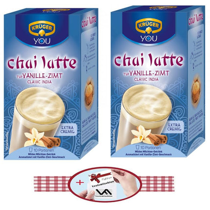 kruger Chai Latte Classic India with Vanilla Cinnamon Flavour 2 x boxes of 250g and Small Gift From Vestemfashion Team