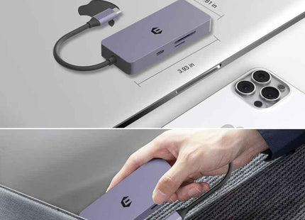 USB C Docking Station 6 in 1 for Mac Pro/Air Dell Surface HP Surface Book Ootday