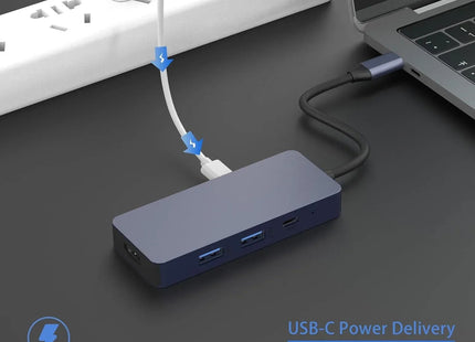 7-in-1 USB C Docking Station with 4K HDMI SD/TF Reader USB for Mac Windows Linux