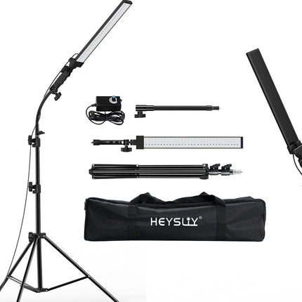 Heysliy Photography Studio LED Lighting Kit with Light Stand Bag Soft Tube, 180?Adjustable Angle 2M Adjustable Light Stand for Beauty, Eyebrow,
