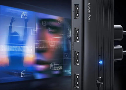 KVM USB 3.0 Switcher for 2 PCs to Share USB Devices 5Gbps High Speed 2 In 4 Out