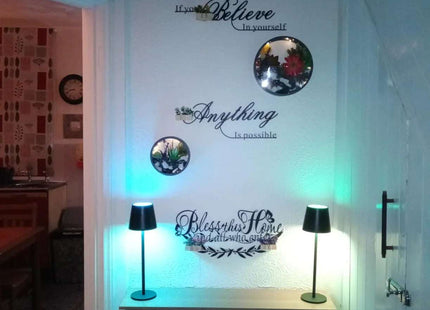 Rechargeable RGB LED Table Lamps Touch Dimmable 2 Pack IP54 White Indoor/Outdoor