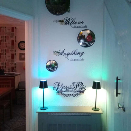 Rechargeable RGB LED Table Lamps Touch Dimmable 2 Pack IP54 White Indoor/Outdoor