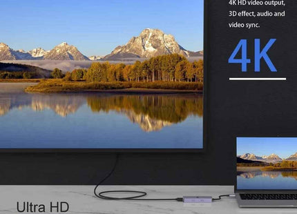 USB C Docking Station 6 in 1 for Mac Pro/Air Dell Surface HP Surface Book Ootday