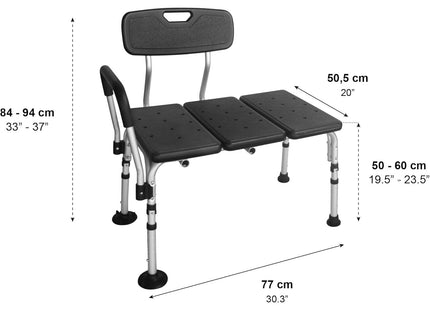 Non Slip Bath Seat with Padded Armrest Chair for Elderly Disabled PEPE Mobility