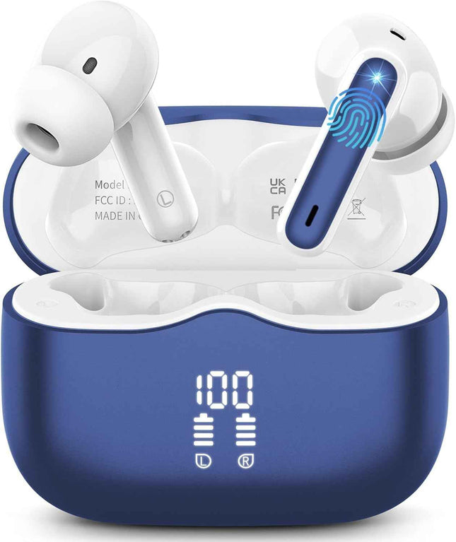 Wireless Earbuds Bluetooth 5.3 ENC Mic 40H Playtime Deep Bass IP7 Waterproof