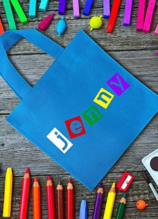 24 Pcs Party Bags, Non-Woven Gift Tote With Handles for Treats, Toys, Goodies - Halloween, Christmas, Wedding, Thanks Giving Supplies (6 Colors)