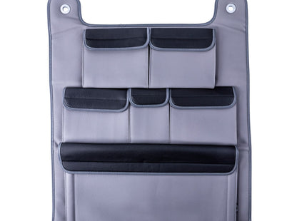 For VW T5 / T5.1 Transporter Double Back Seat Organiser – Grey with Black Lids | Van-X