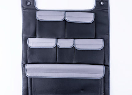 For VW T6 / T6.1 Transporter Double Back Seat Organiser – Black with Grey Lids | Van-X