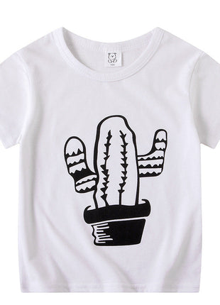 Children's Short Sleeve Boys And Girls T-shirt Cartoon Half Sleeve Top