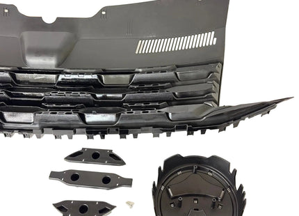 For VW T6 Front R-Line Badgeless Grille Gloss Black Upgrade Styling Kit - Van-X