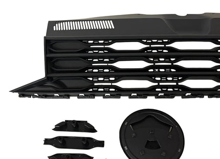 For VW T6 Front R-Line Badgeless Grille Matte Black Upgrade Styling Kit - Van-X