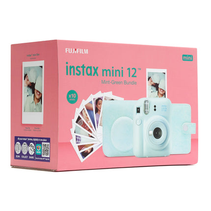 Fujifilm Instax Mini 12 Instant Camera with Case, Album, Film & Stickers - Mint Green