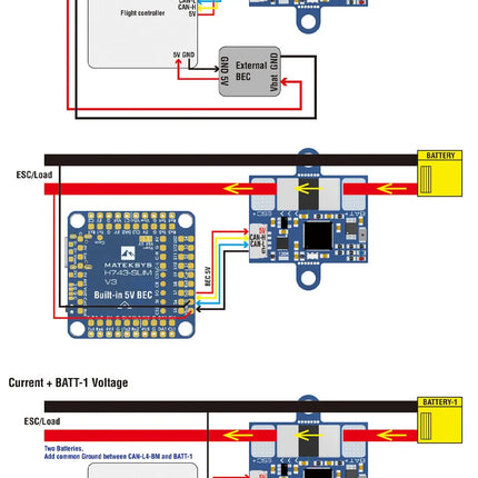 Matek AP_Periph CAN-L4-BM Digital Power Monitor