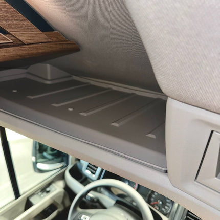 For VW Crafter Front Cab Shelf Light Grey Rubber Inserts – Storage Liner (2018-2025)