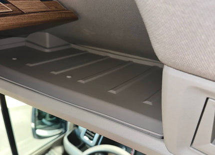For MAN TGE / VW Crafter New Shape Front Cab Shelf Grey Rubber Inserts – Storage Liner (2018-2025) | Van-X