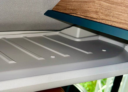 For MAN TGE / VW Crafter New Shape Front Cab Shelf Grey Rubber Inserts – Storage Liner (2018-2025) | Van-X