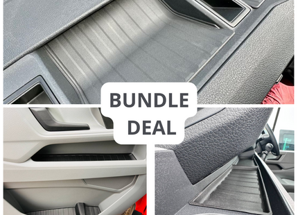 For MAN TGE / VW Crafter Interior Rubber Mats | Complete Black Bundle | Van-X