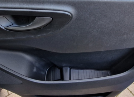 For Mercedes Sprinter (907) Rubber Door Pocket Inserts Black | Non-Slip Door Storage Liners | Van-X