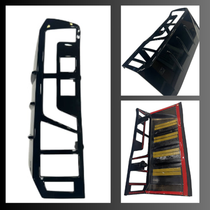 For MAN TGE Rear Light Guards - Gloss Black Protection (2018+)