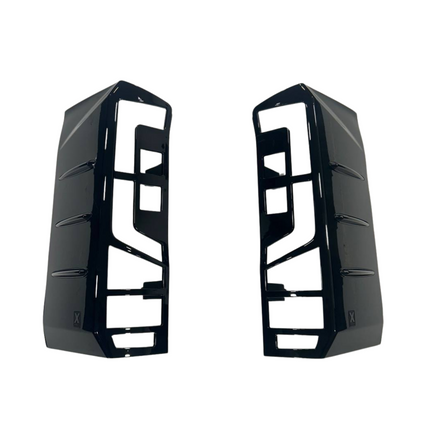 For MAN TGE Rear Light Guards - Gloss Black Protection (2018+)