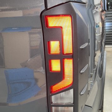 For MAN TGE Rear Light Guards - Ultimate Matte Black Hammerite Protection (2018+)