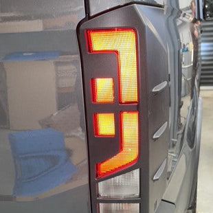 For VW Crafter Rear Light Guards Hammerite Ultimate Matte Black (2018-2025) | Tail Light Protectors | Van-X