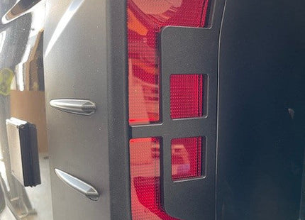 For MAN TGE Rear Light Guards Hammerite Ultimate Matte Black (2018-2025) | Tail Light Protectors | Van-X