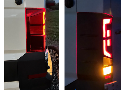 For MAN TGE Rear Light Guards Matte Black (2018-2025) | Tail Light Protectors | Van-X