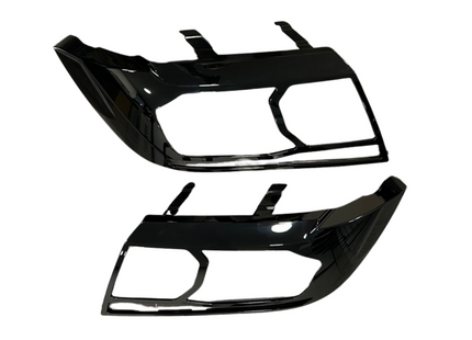 For MAN TGE Headlight Guards Gloss Black (2018-2025) | Front Headlight Protectors | Van-X
