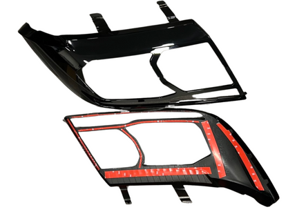 For VW Crafter Headlight Guards Gloss Black (2018-2025) | Front Headlight Protectors | Van-X