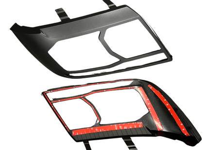 For VW Crafter Headlight Guards Hammerite Ultimate Matte Black (2018-2025) | Front Headlight Protectors | Van-X