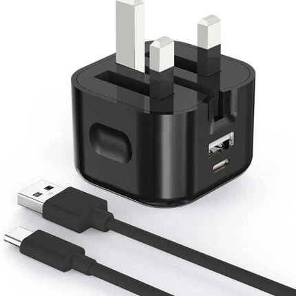 Fast PD Charger Dual USB Charging Adapter For iPhone Samsung Universal UK PLUG