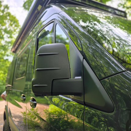 For Mercedes Sprinter Dodge 907 Wing Mirror Cap Covers Without Indicator – Hammerite (Set of 2) – Replacement Mirror Covers for Sprinter Vans