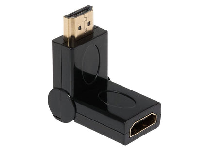 Maplin Adjustable Angle HDMI Male to HDMI Female Adapter - Black