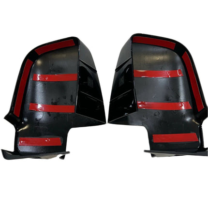 For Mercedes Sprinter Dodge 907 Wing Mirror Covers with Indicator - Gloss Black (Set of 2) - Replacement Caps for 907 Models