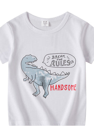 Children's Short Sleeve Boys And Girls T-shirt Cartoon Half Sleeve Top