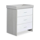 Ickle Bubba Pembrey Changing Unit & Chest - Ash Grey & White - Ash Grey & White